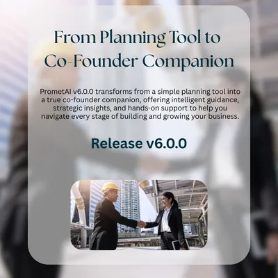 PrometAI v6.0.0: Entrepreneurs’ Journey and Pitch Deck Export