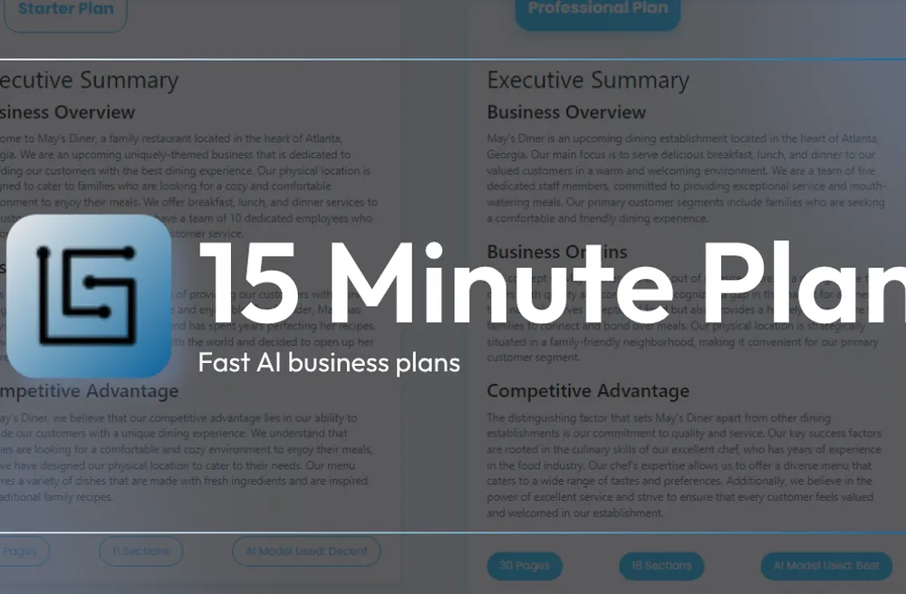 Top 15minuteplan.ai Alternatives: AI Business Plan Tools Compared