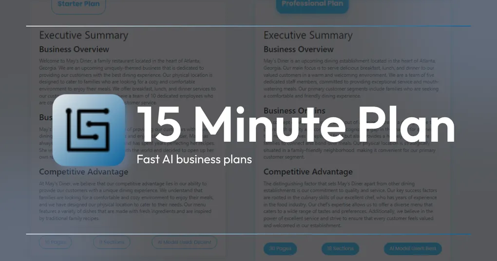 Top 15minuteplan.ai Alternatives: AI Business Plan Tools Compared