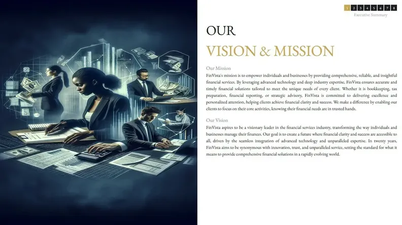 accounting firm business plan vision mission