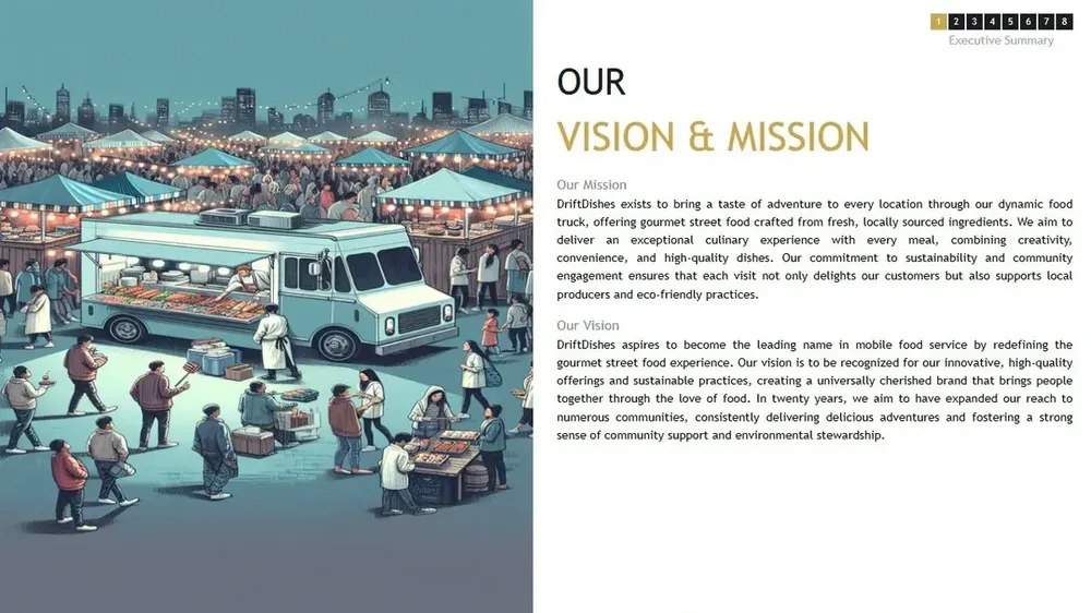 Food Truck Business Plan Mission