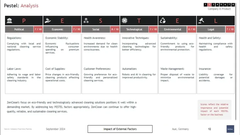 cleaning services business plan analysis