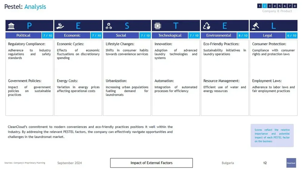 laundromat business plan pestel