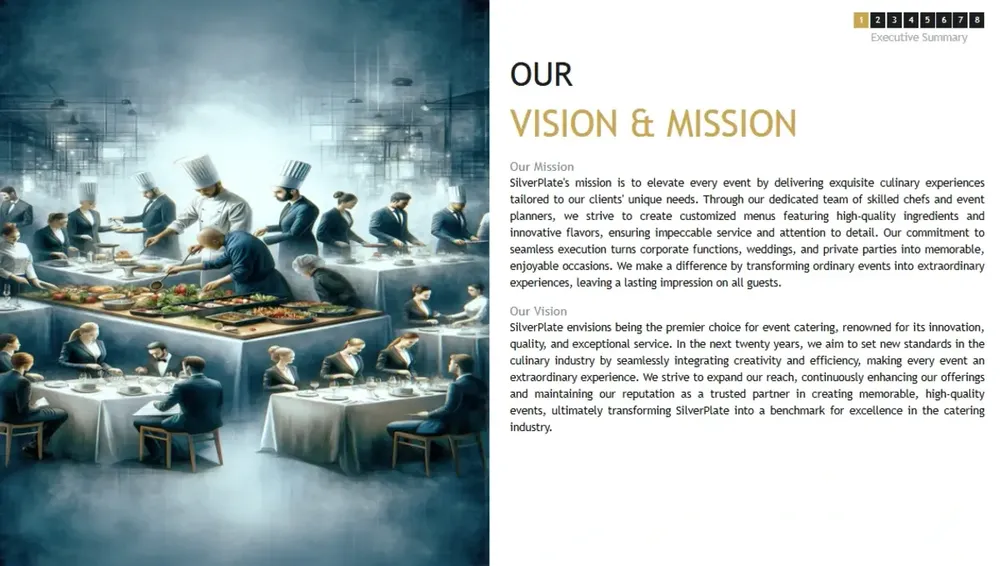 careting business plan mission