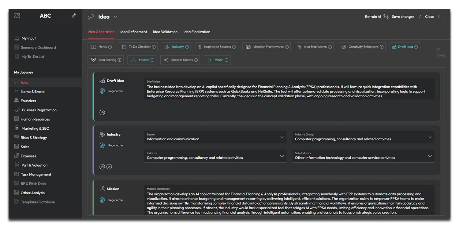AI Business Plan Generator