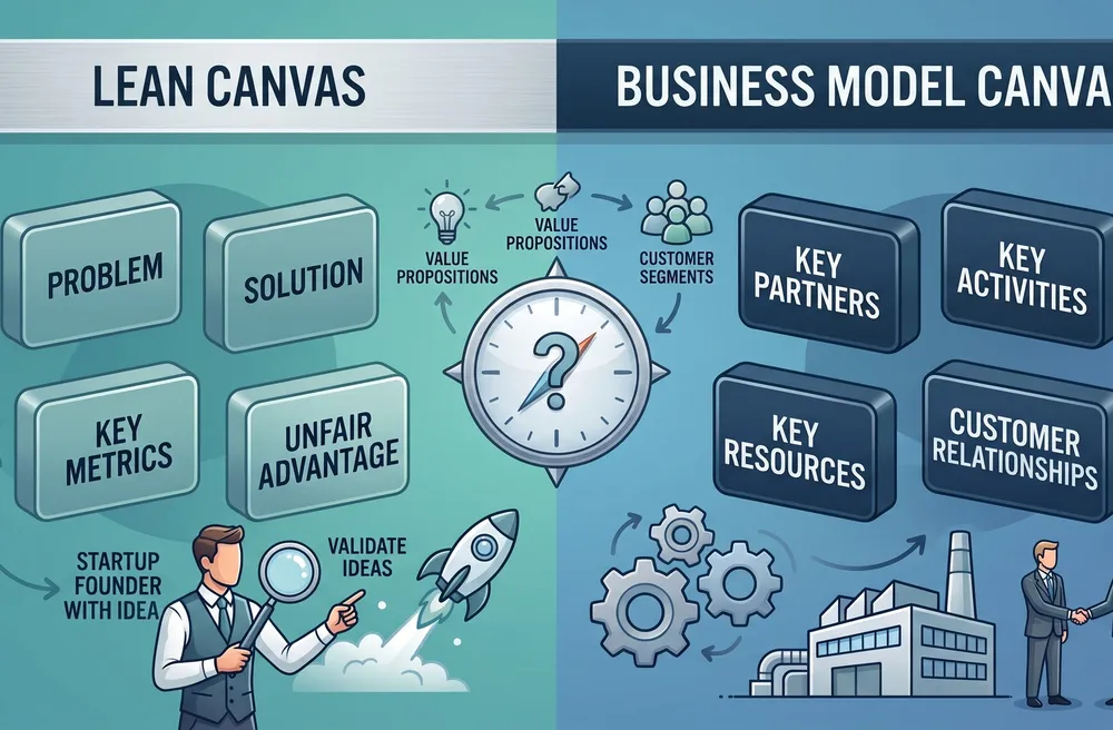 Lean Canvas vs Business Model Canvas: Which to Use