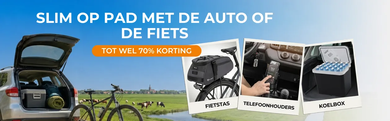 70% korting, auto, fiets, deals