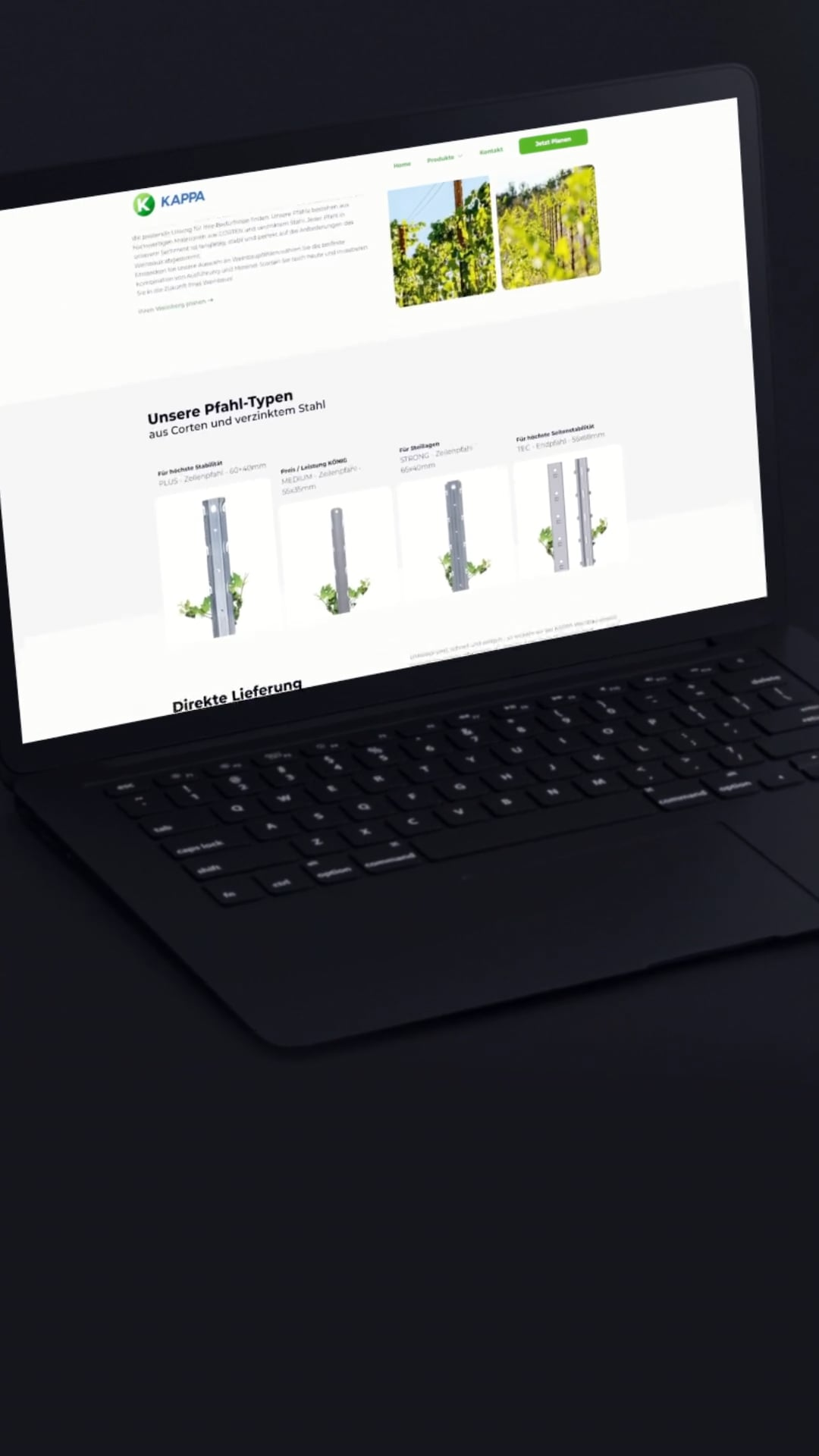 KAPPA Website mockup