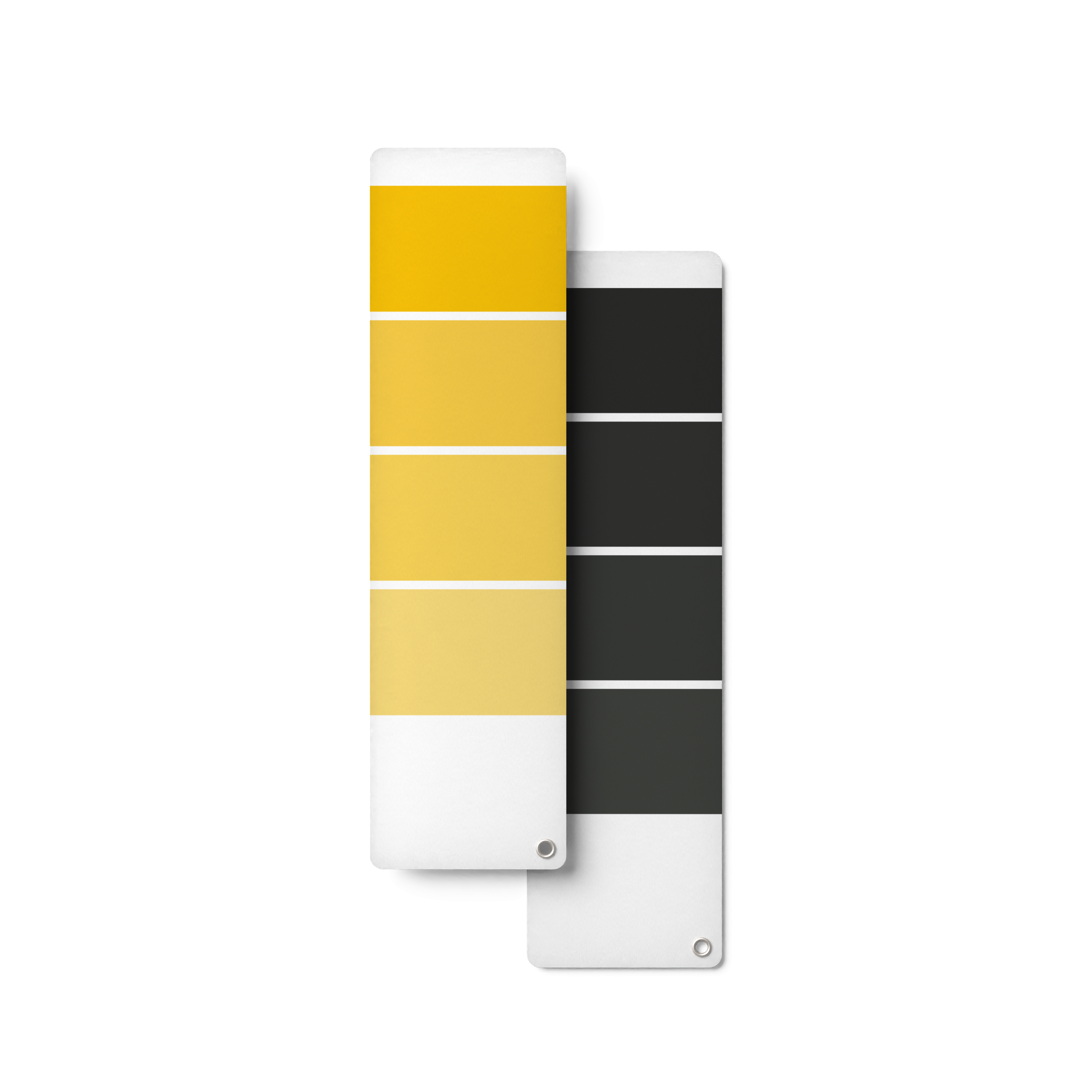 Farbpaletten in Gelb und Dunkelgrau
