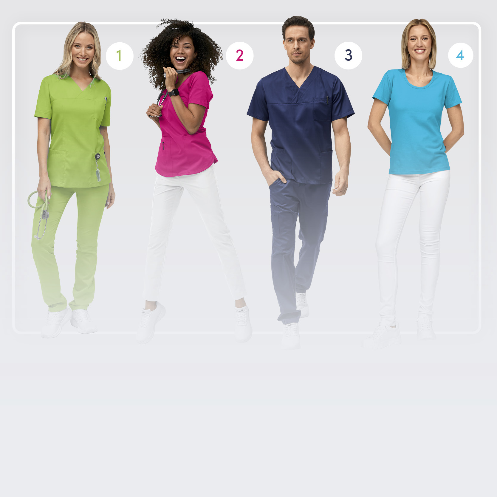 Fire forskellige outfitkombinationer fra 7days