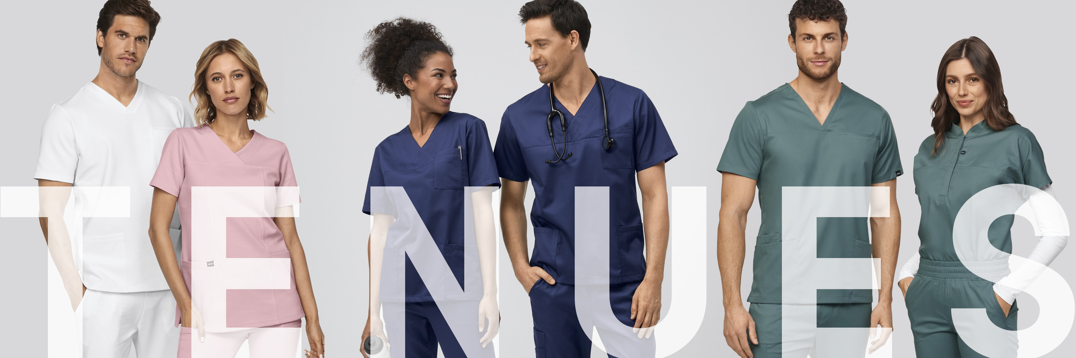 Plusieurs personnes en tenues professionnelles 7days