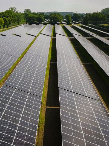 Reihen eines Solarparks