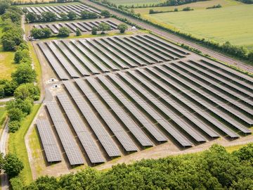 Vogelperspektive Solarpark