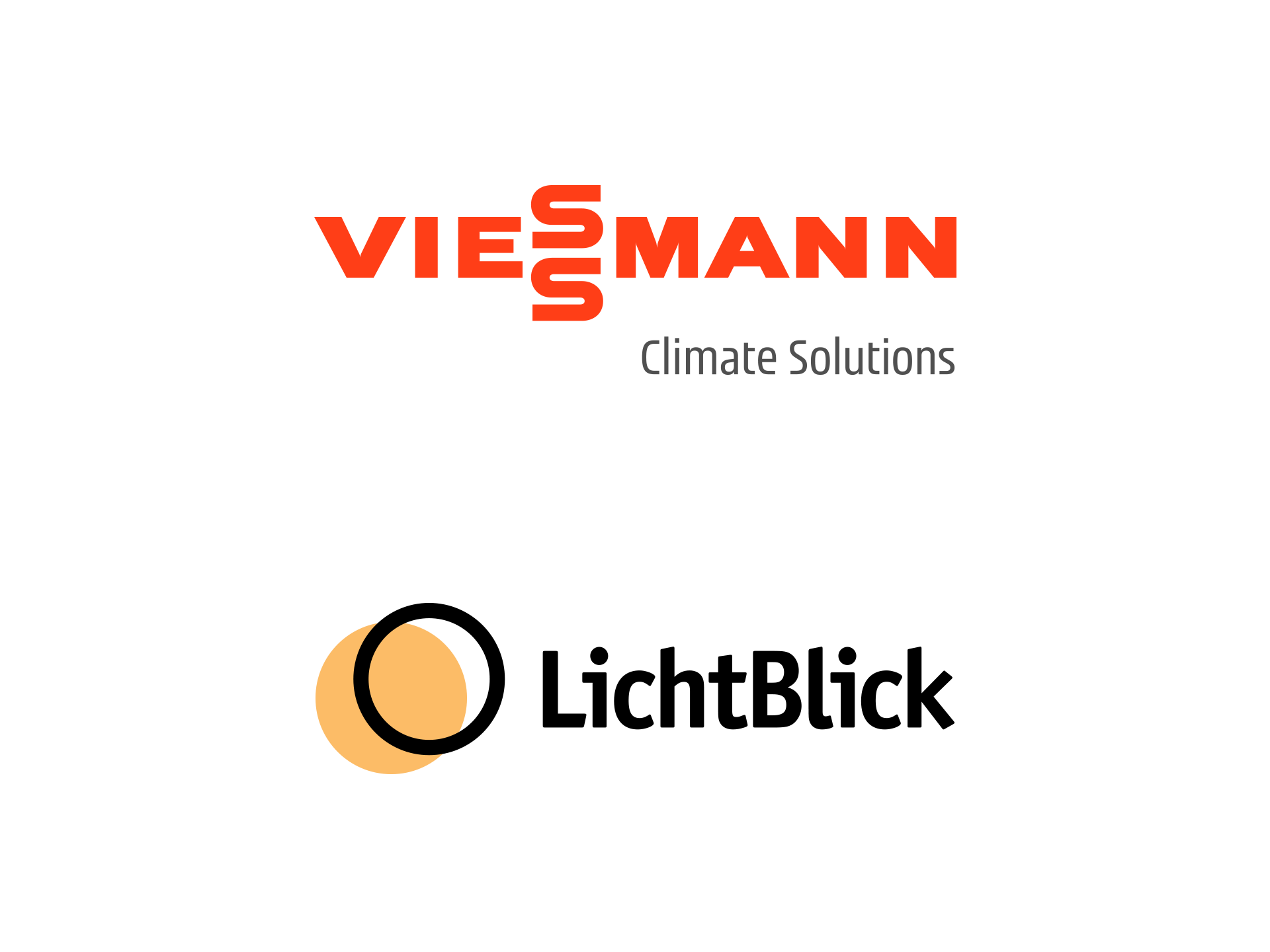 Viessmann Climate Solutions Logo und LichtBlick Logo