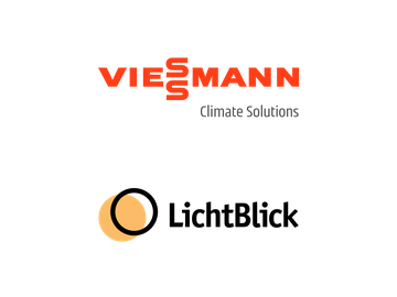 Viessmann Climate Solutions Logo und LichtBlick Logo