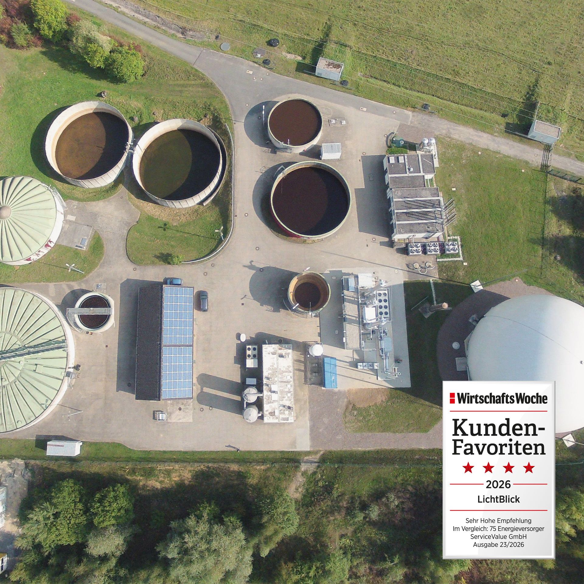 Biogasanlage von oben