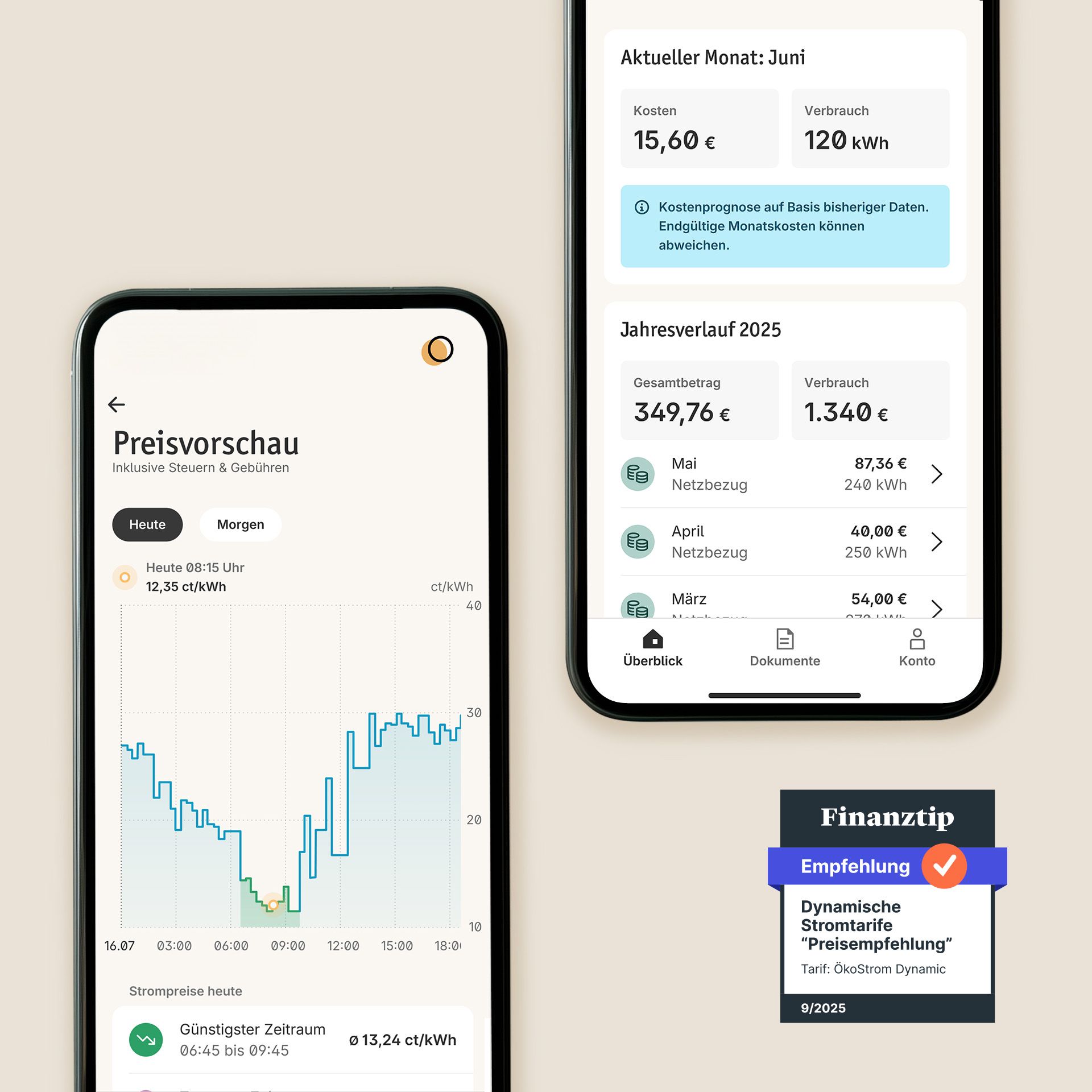 ÖkoStrom Dynamic LichtBlick App Finanztip