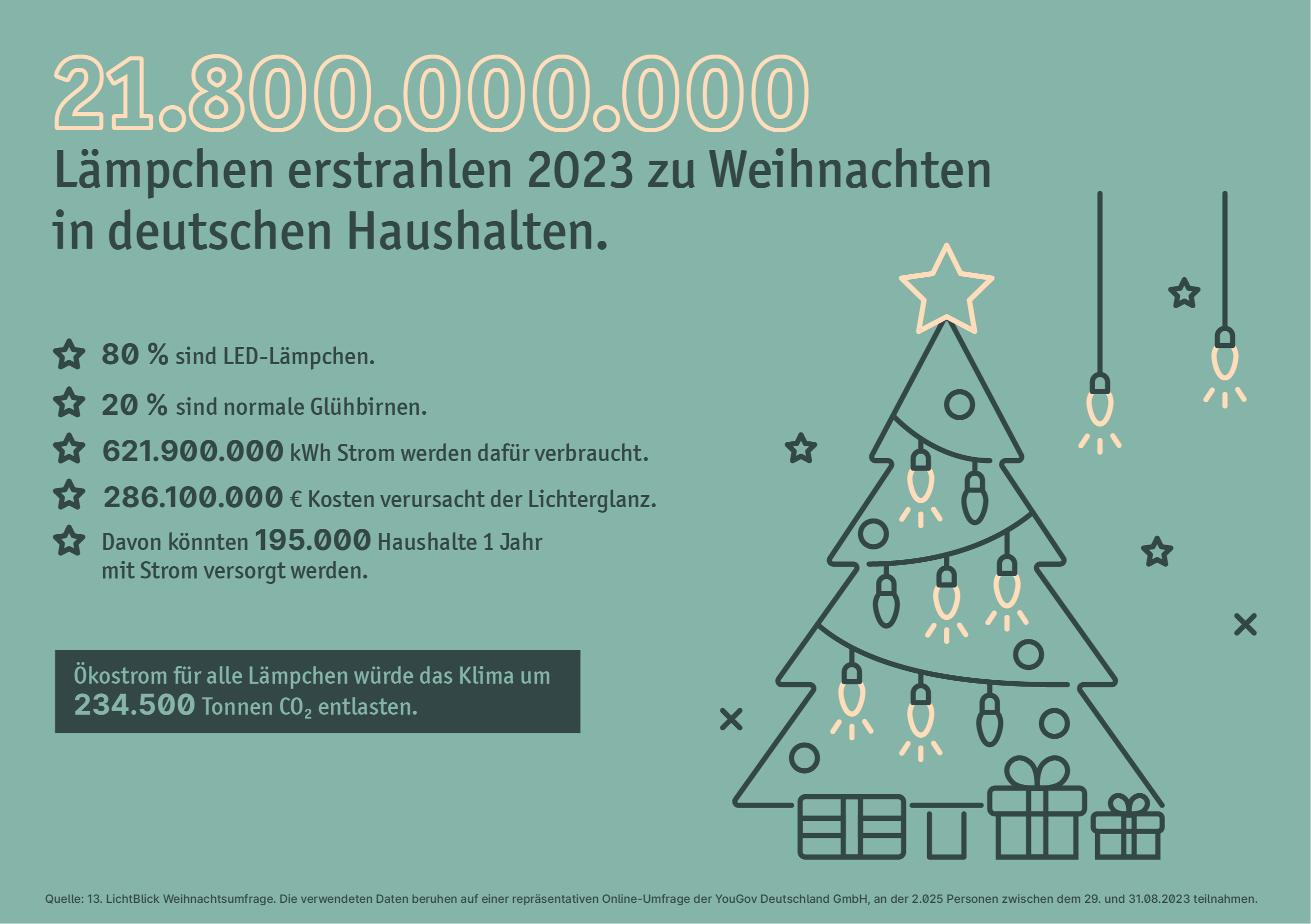 LichtBlick Weihnachtsumfrage 2023 Zusammenfassung