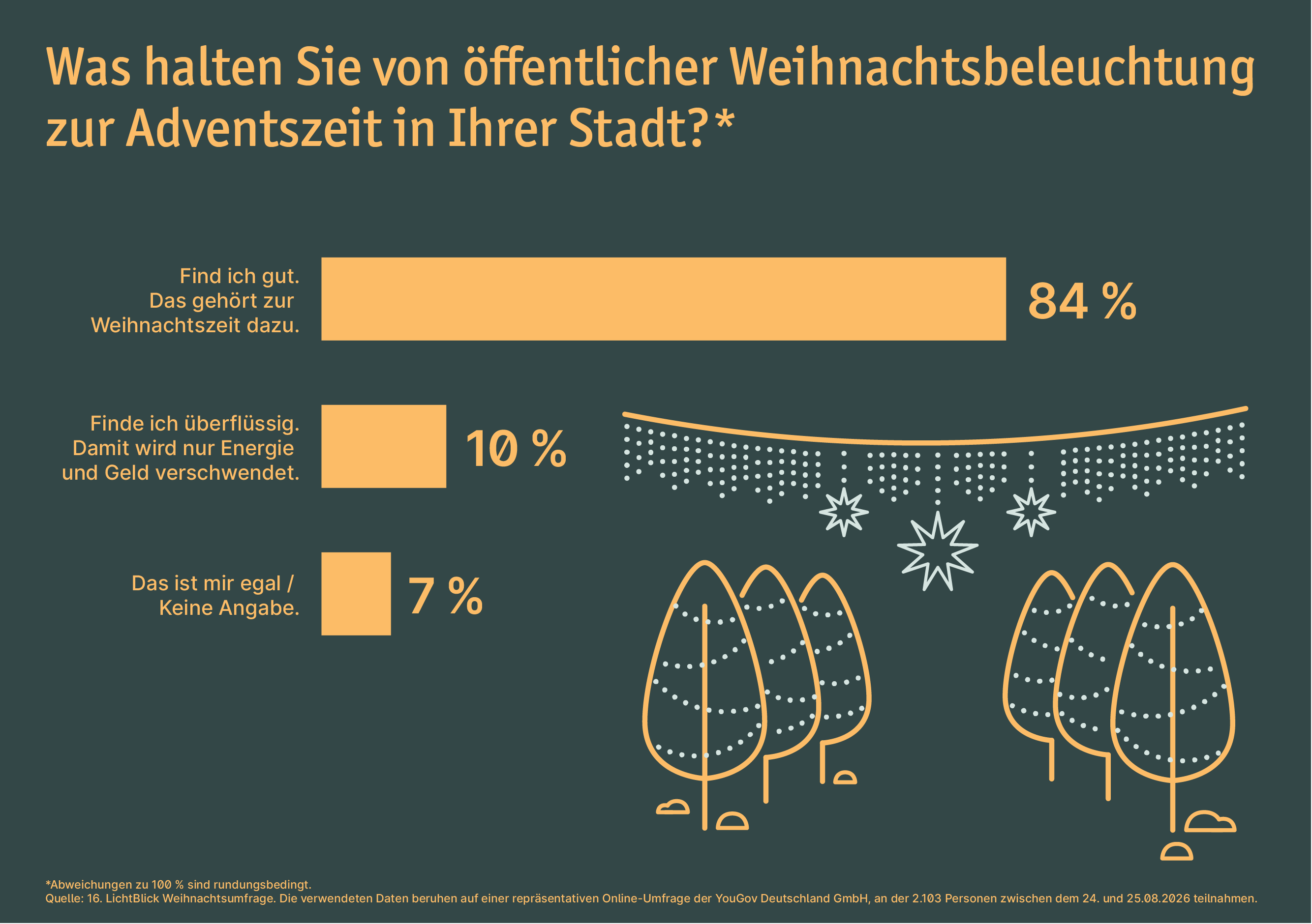 LichtBlick Weihnachtsumfrage 2026 Infografik 3 Öffentliche Weihnachtsbeleuchtung