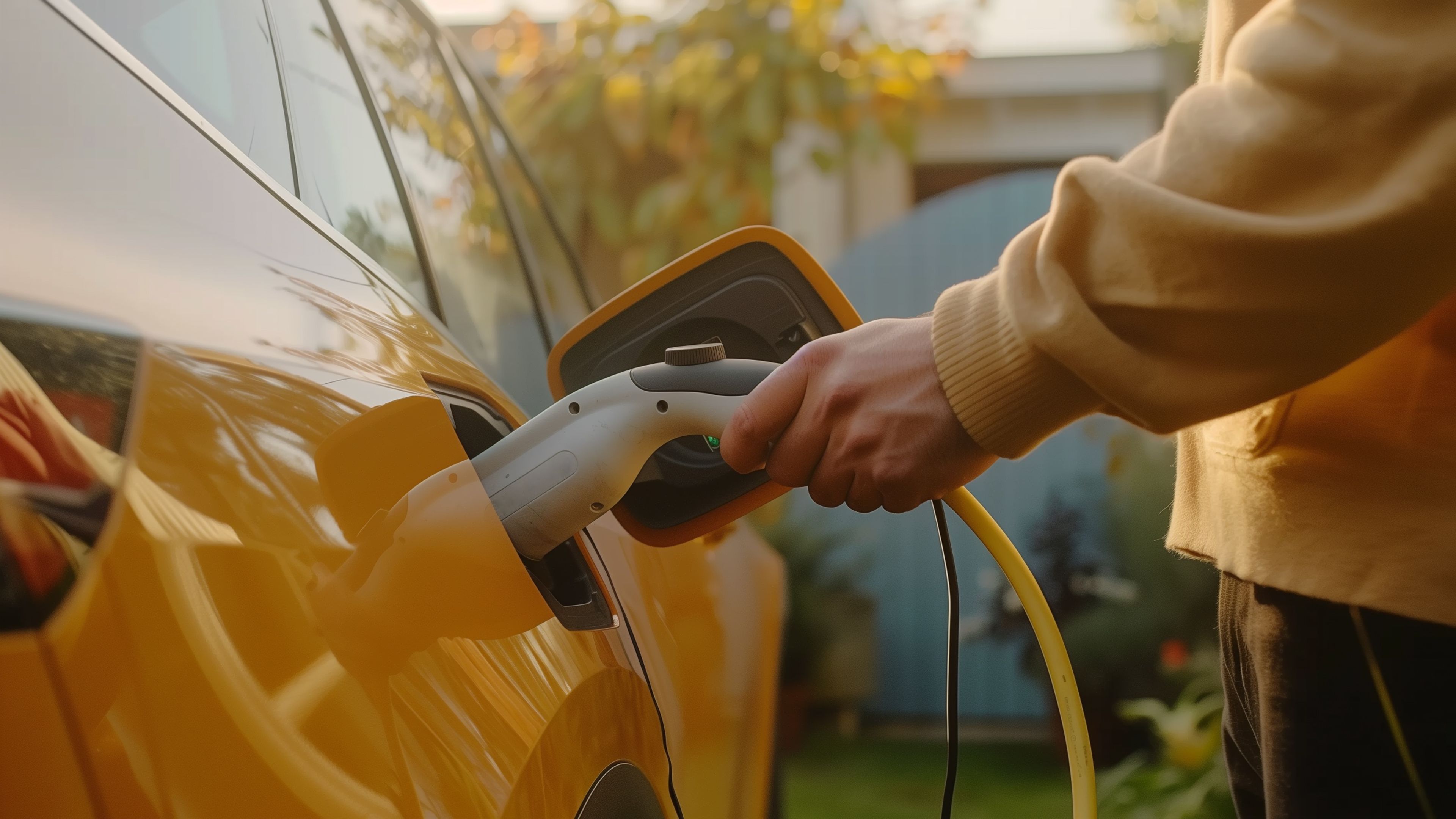 E-Auto an wird an E-Ladestation geladen