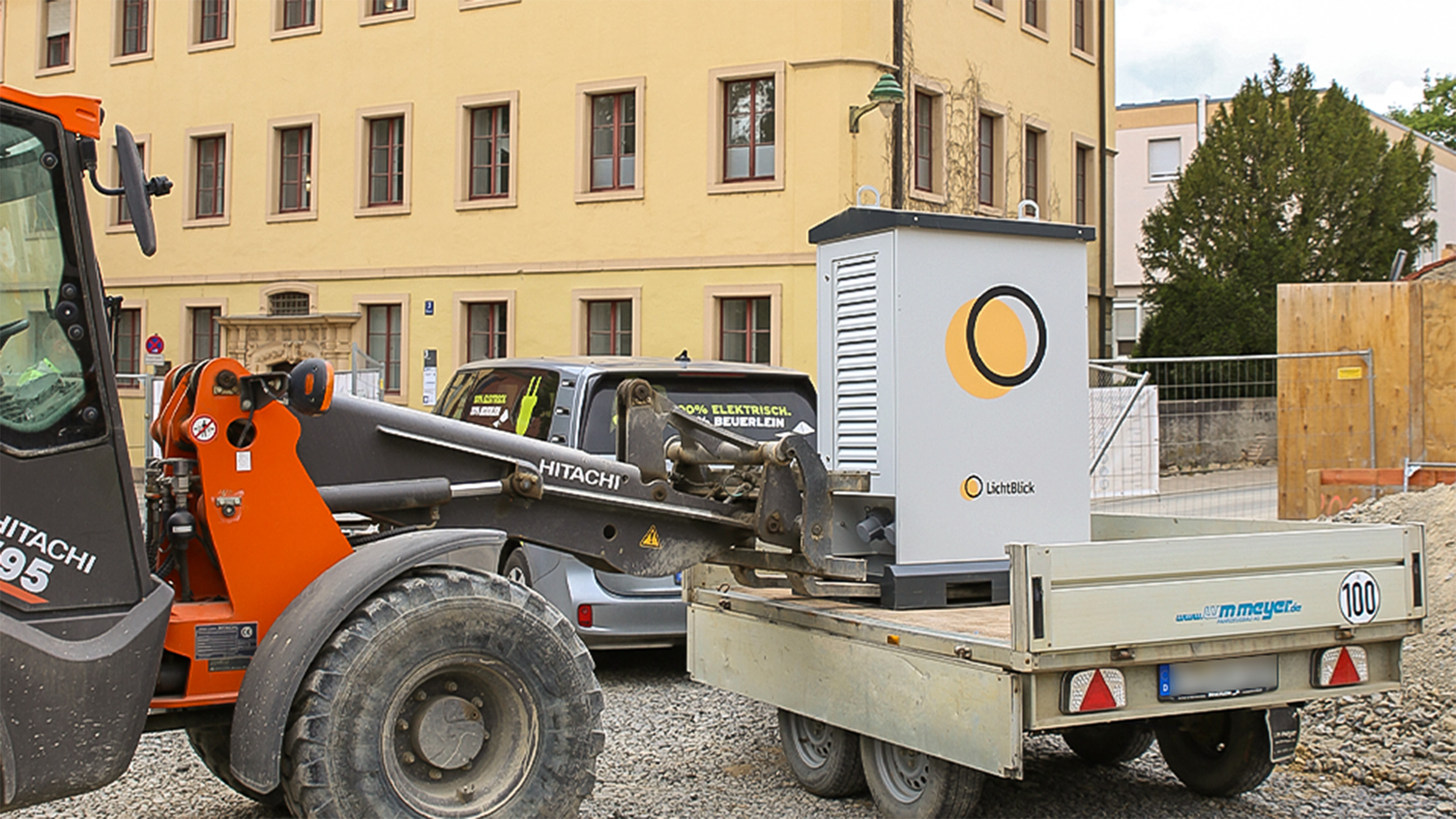 LichtBlick Flexicharger Pro auf Baustelle