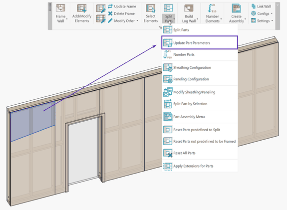 It's now possible to update part parameters based on preselection.