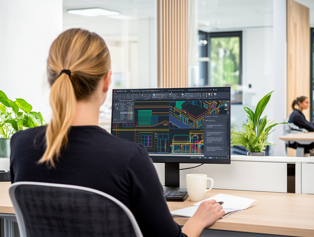 Dvaja podnikatelia v oblekoch diskutujú v zelenej kancelárskej chodbe s vertikálnou záhradou