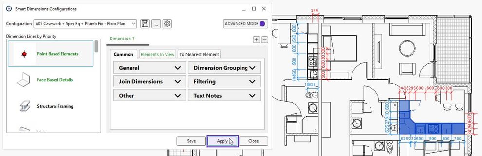 You can apply changes to selected elements only instead of everything in view.