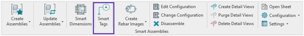 Smart Tags has been added to the Revit ribbon