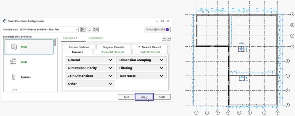 Apply button in smart documentation lets you preview changes before saving