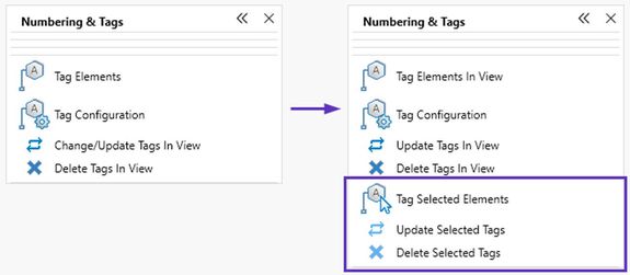 Smart Tags menu has been updated