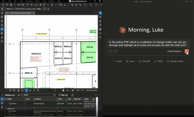 Bluebeam Max: AI via MCP