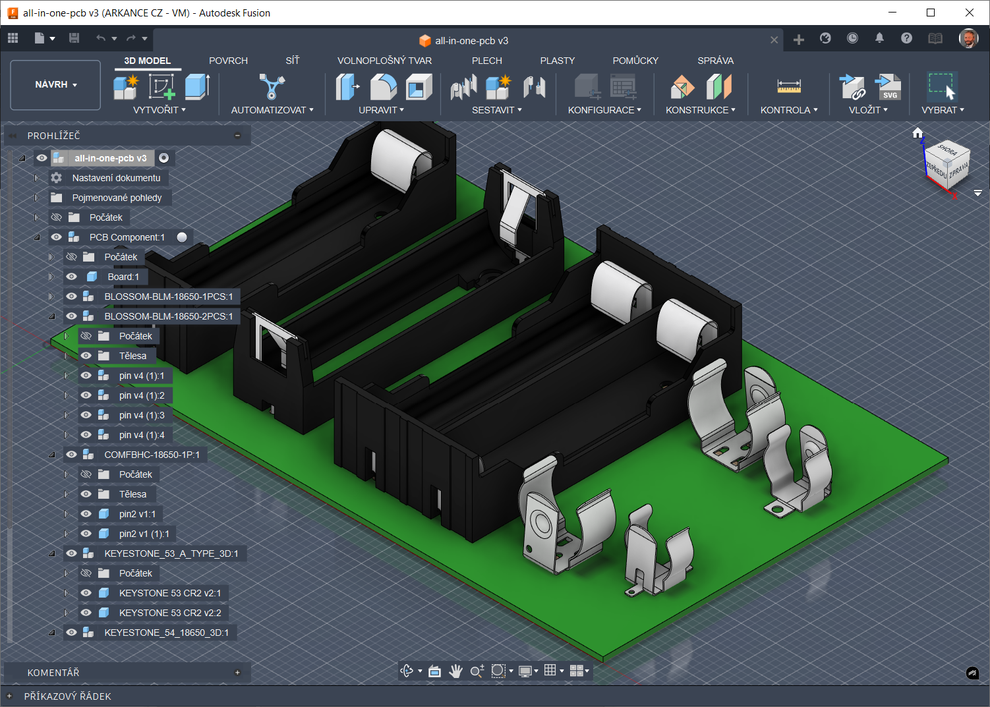 Autodesk Fusion - prostředí aplikace