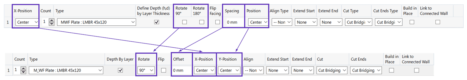 The Custom Layout Table of our framing tools for Revit has been redesigned.