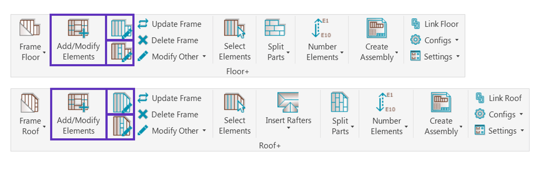 The UI of our framing tools for floors and roofs in Revit has been simplified.