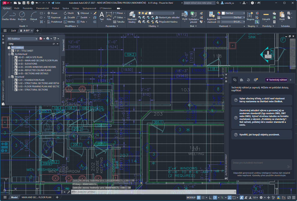 AutoCAD LT - prostředí aplikace