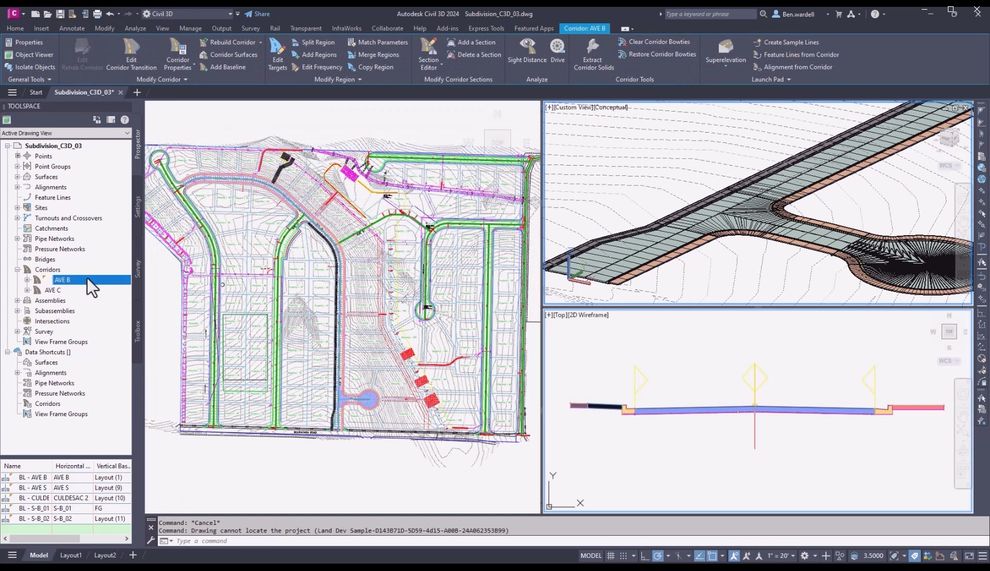 Autodesk Civil 3D - prostředí aplikace, UI