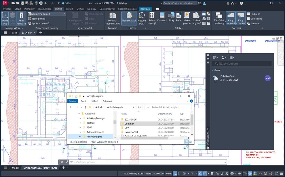 AutoCAD - prostředí aplikace