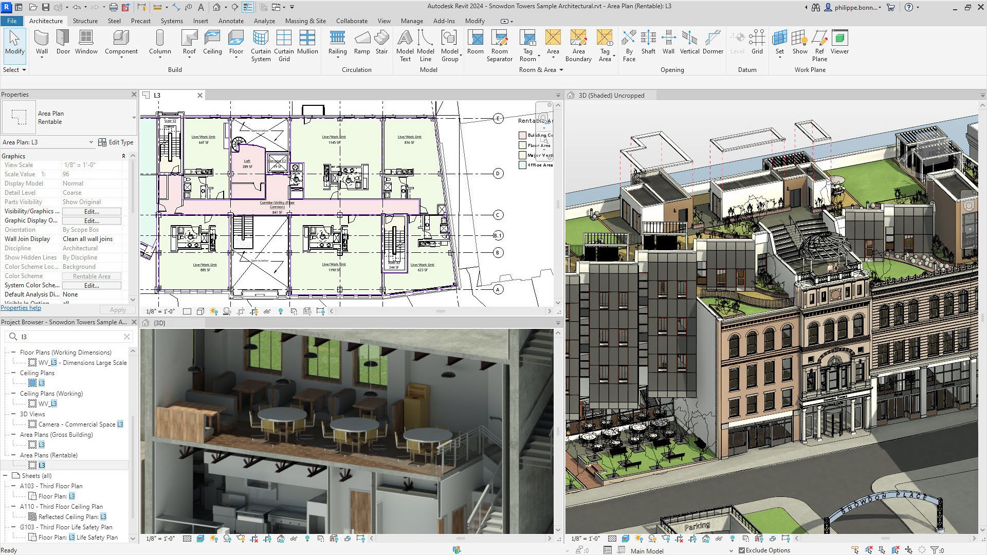 Interface Autodesk Revit pour la conception BIM