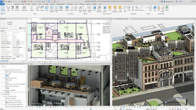 Interface Autodesk Revit pour la conception BIM