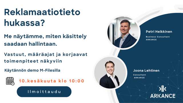 Reklamaatiotieto hukassa? Me autamme