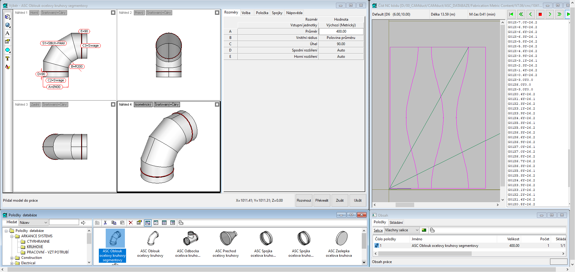 Fabrication CAMduct