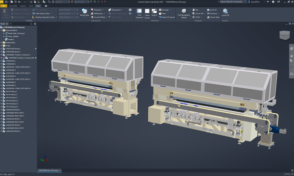 visualisation d'un projet dans Inventor Professional