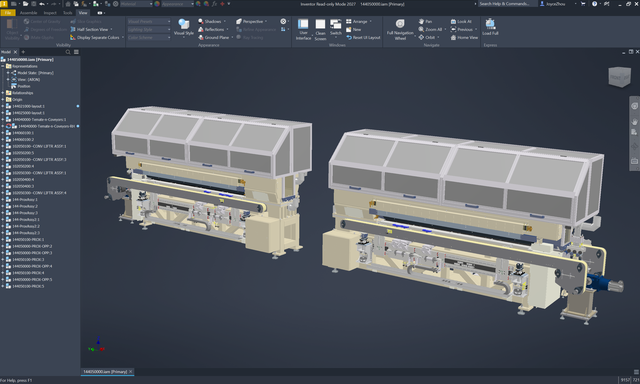 visualisation d'un projet dans Inventor Professional