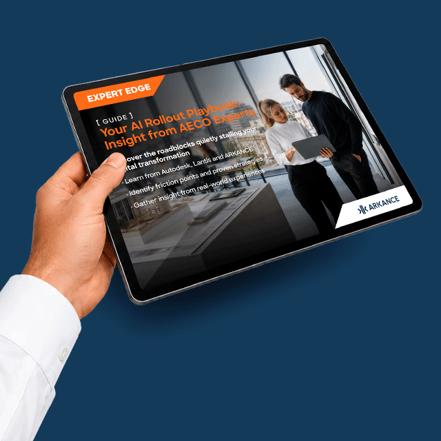Animated Gif with tablet showing Guide Your AI Rollout Playbook