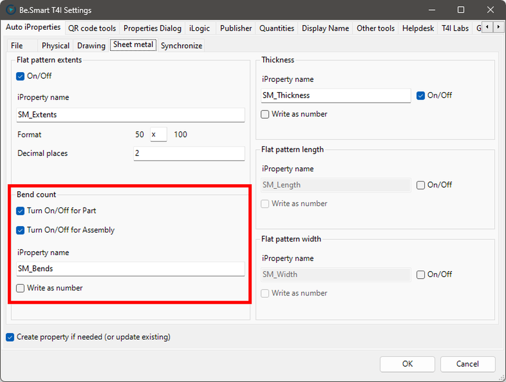 User interface of T4I software
