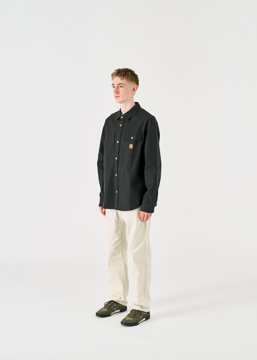 Builders Stretch L/S Overshirt - Washed Black – Brixton Europe