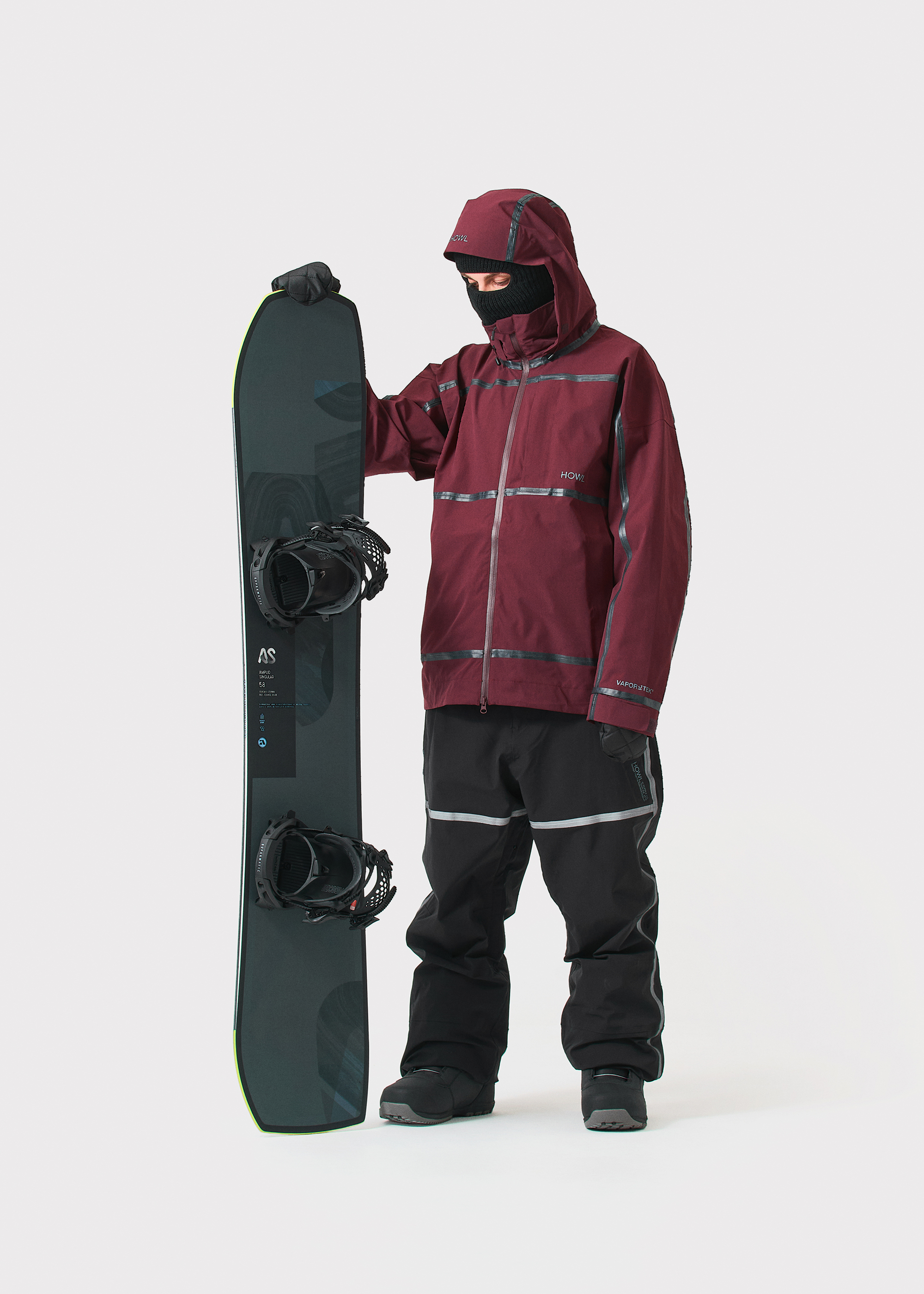 上下セットHOWL VAPOR 5K ブラック スノーボード　shell jkt 上下セットHOWL VAPOR 5K ブラック スノーボード shell jkt 上下セット