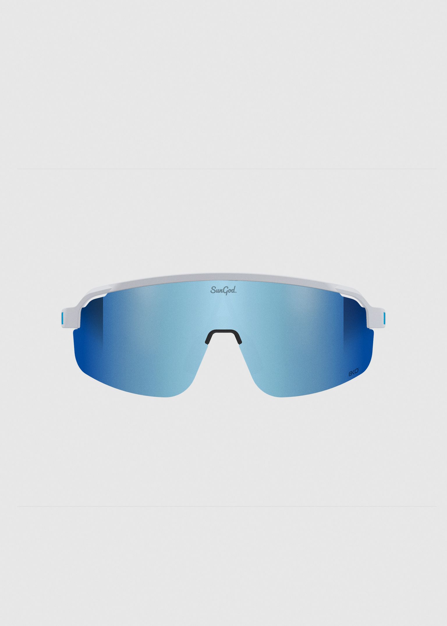 Forty2s Matte White / 8KO Silver Blue Sunglasses image