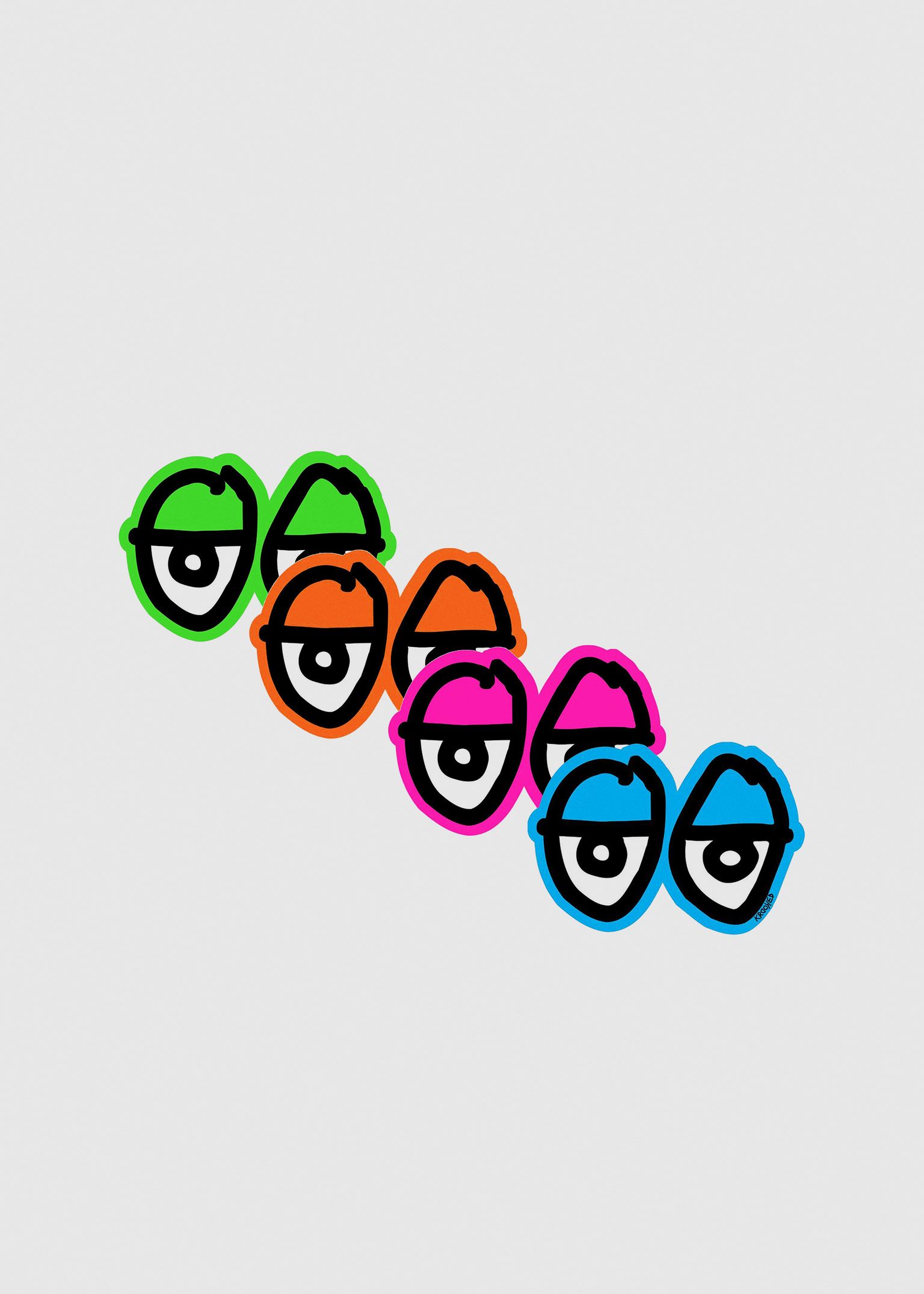 KR Eyes Di-Cut Sticker (Assorted) - Size L image